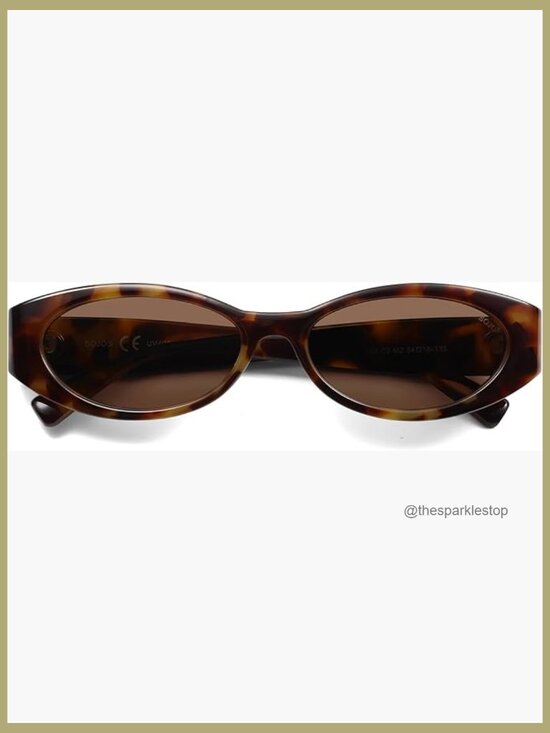 Trendy Oval Polarized Sunglasses Retro Narrow Thin Y2k Sunnies main image 5